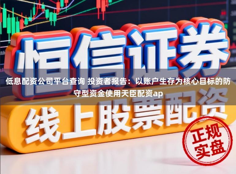 低息配资公司平台查询 投资者报告：以账户生存为核心目标的防守型资金使用天臣配资ap